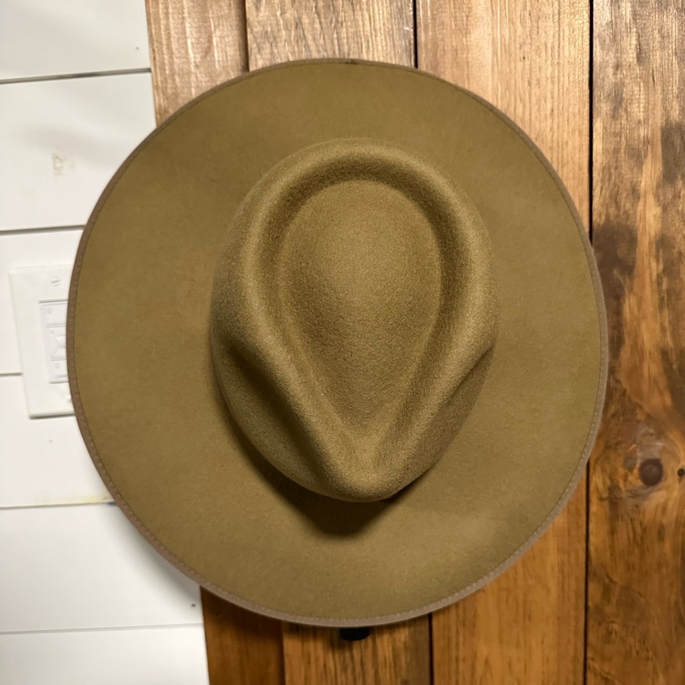 100% wool wide brim hat